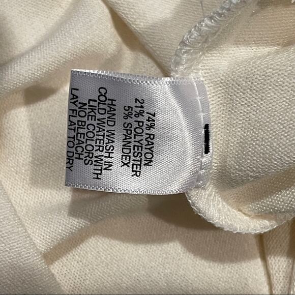 NWT NEW Nordstrom Gibsonlook Convertible neck sweater in Ivory Size Small - Picture 10 of 10